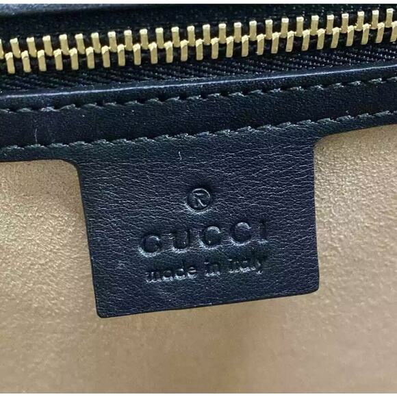 ❌sold❌ Auth GUCCI Sylvie Black Gold Multi Velour Hardware - Shoulder Bag - Picture 12 of 16